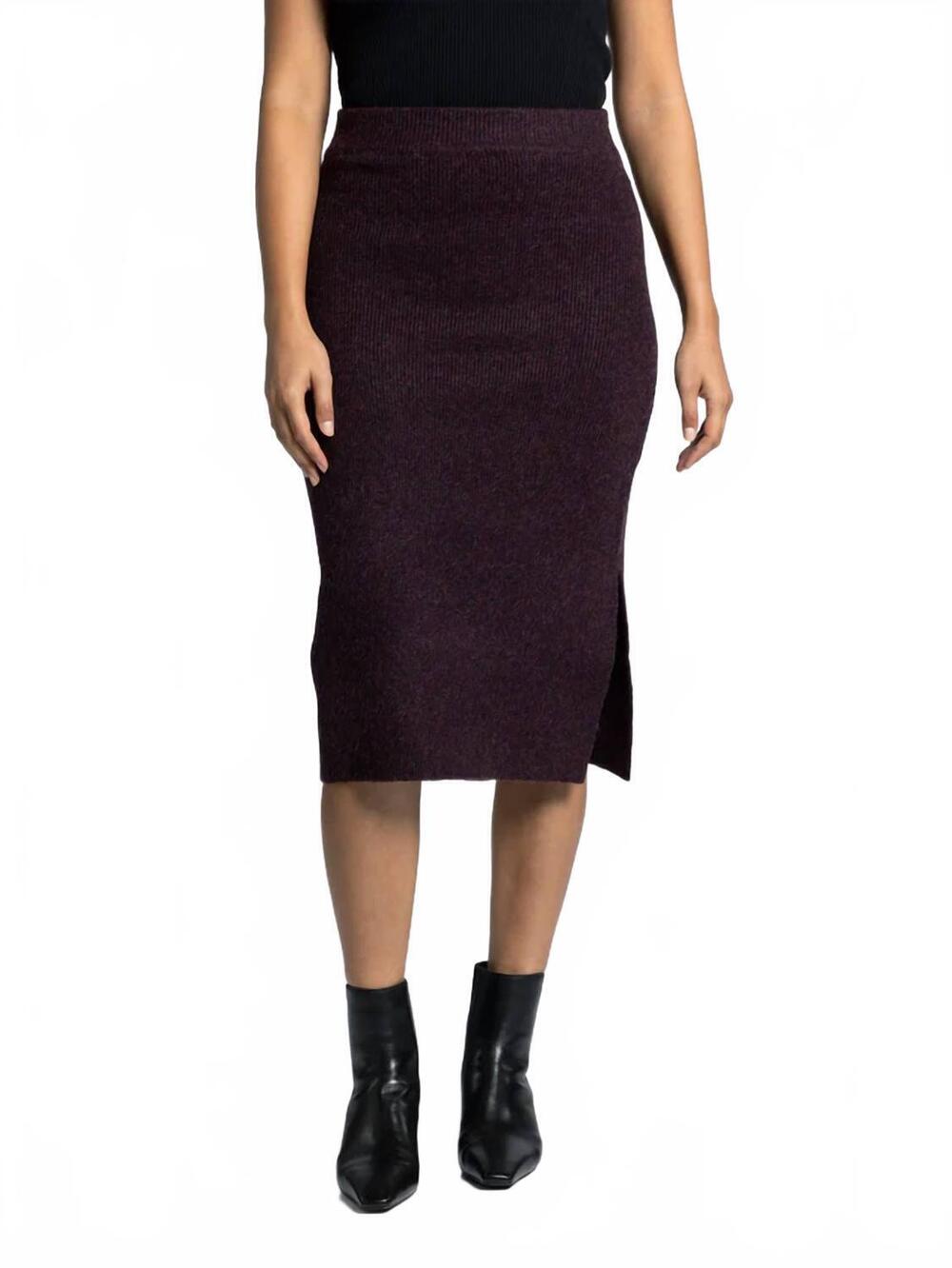 NEW THREAD & SUPPLY dani skirt in heather elderberry